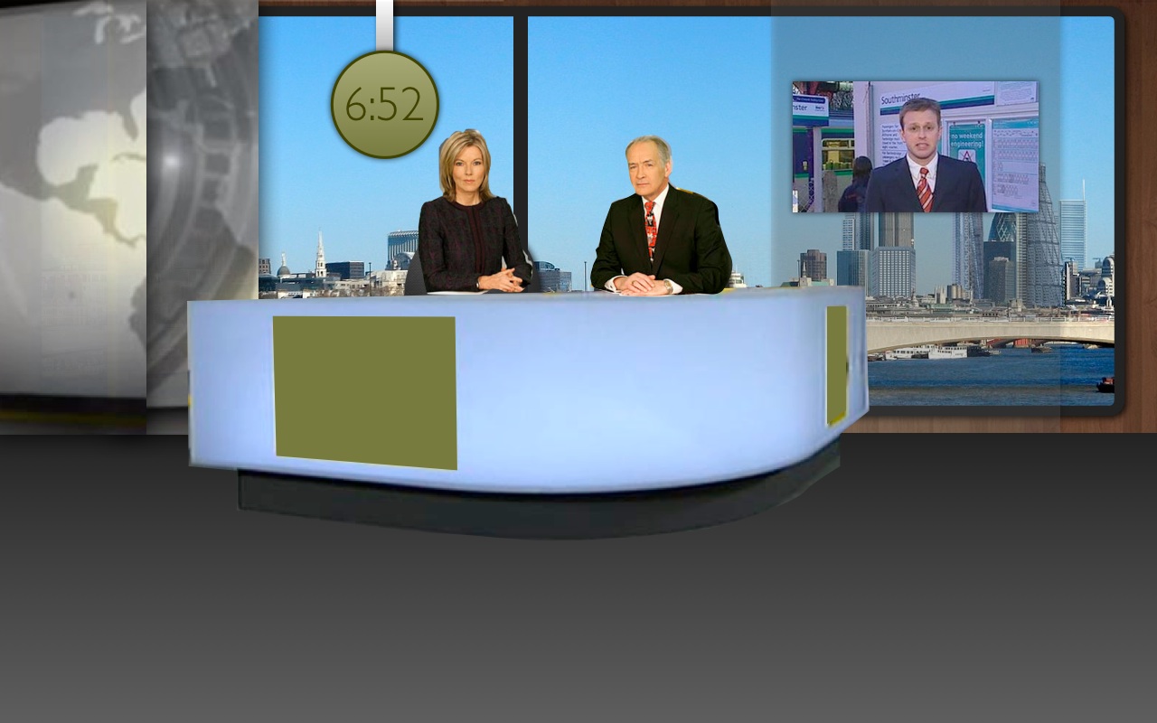 ITV News Studio Design New studio idea with an individual colour theme